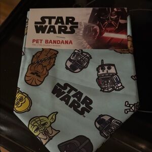 Star Wars Blue Pet Bandana with Iconic Characters